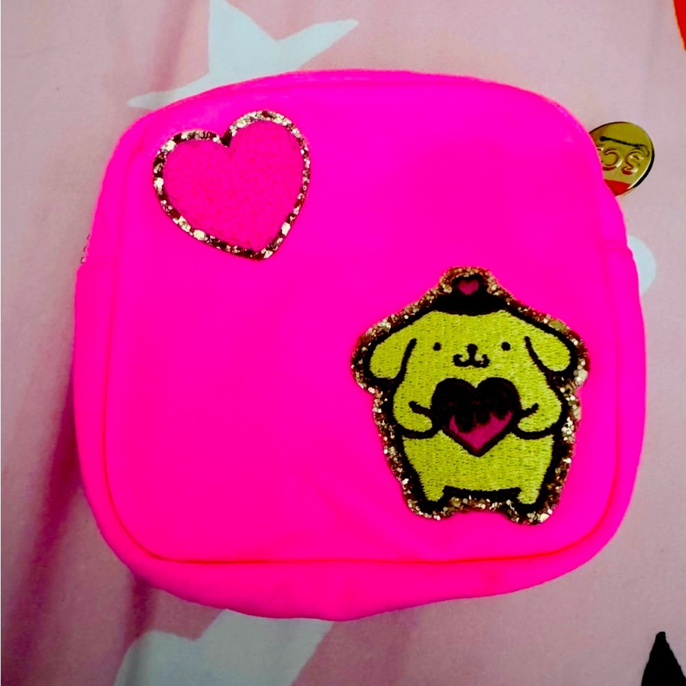 🎂sold🎂 Stoney clover lane Sanrio Pom Pom Purin heart bubblegum pouch